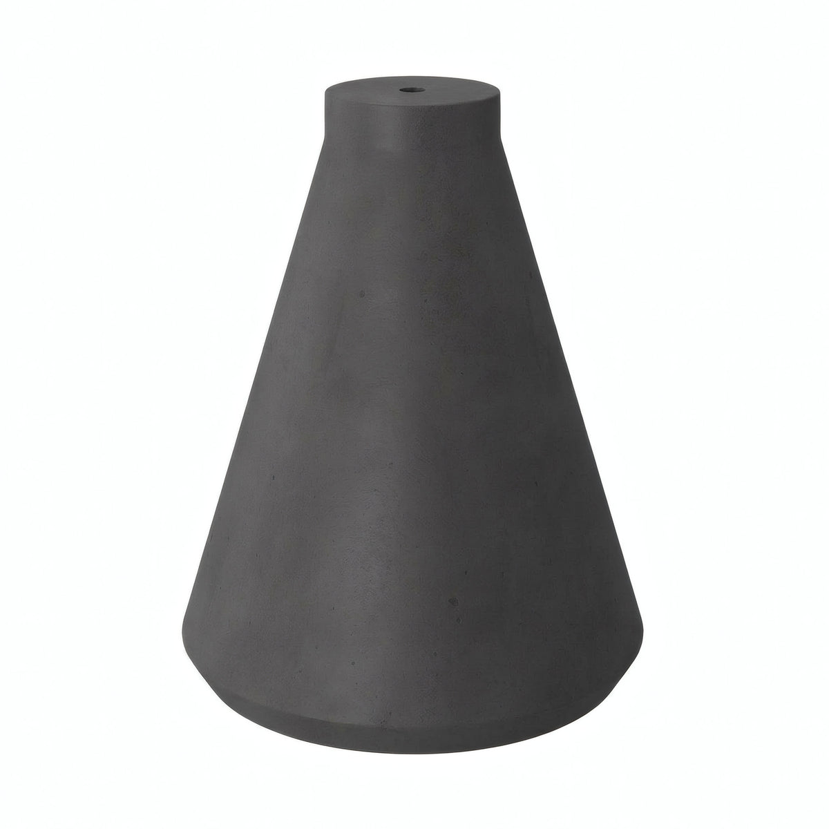 Funnel cement lampshade with E27 socket — Dark cement