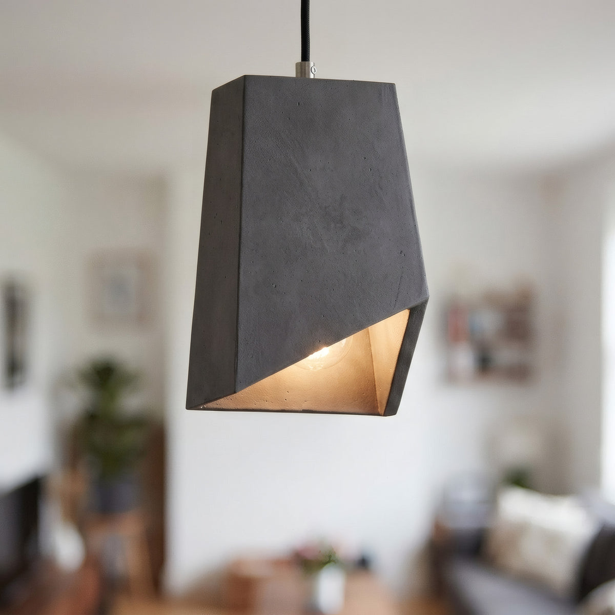 Prism cement lampshade with E27 socket