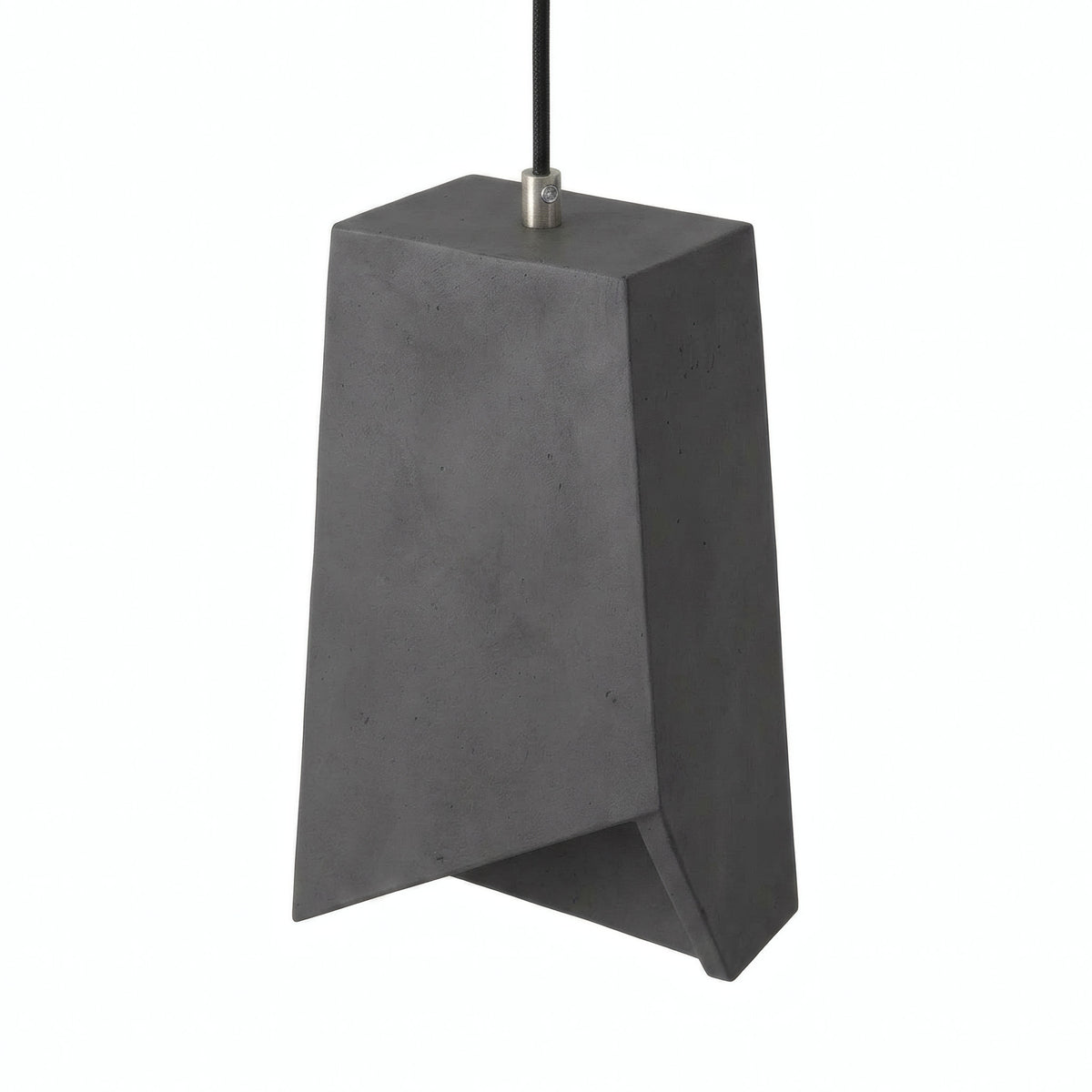 Prism cement lampshade with E27 socket — Dark cement