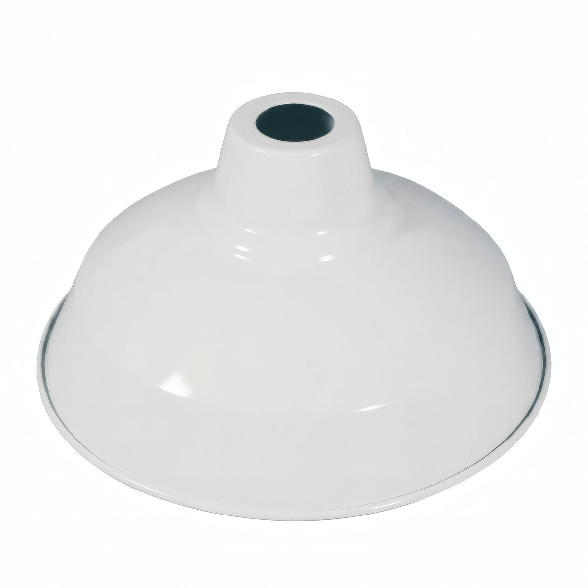 Conical painted metal lampshade Ø 30 cm for E27 socket — White