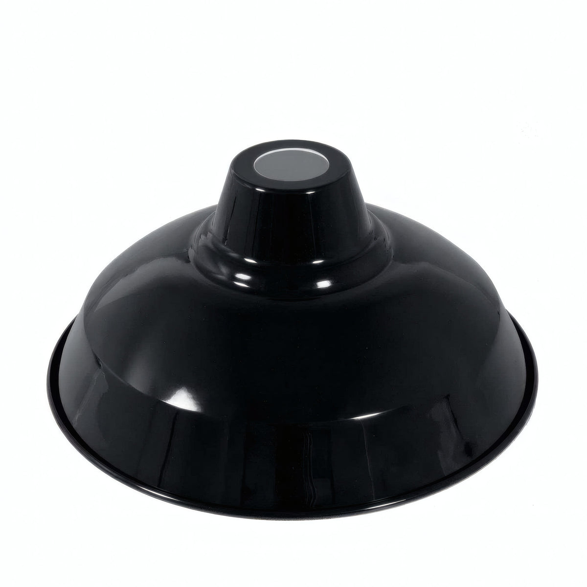 Conical painted metal lampshade Ø 30 cm for E27 socket — Black