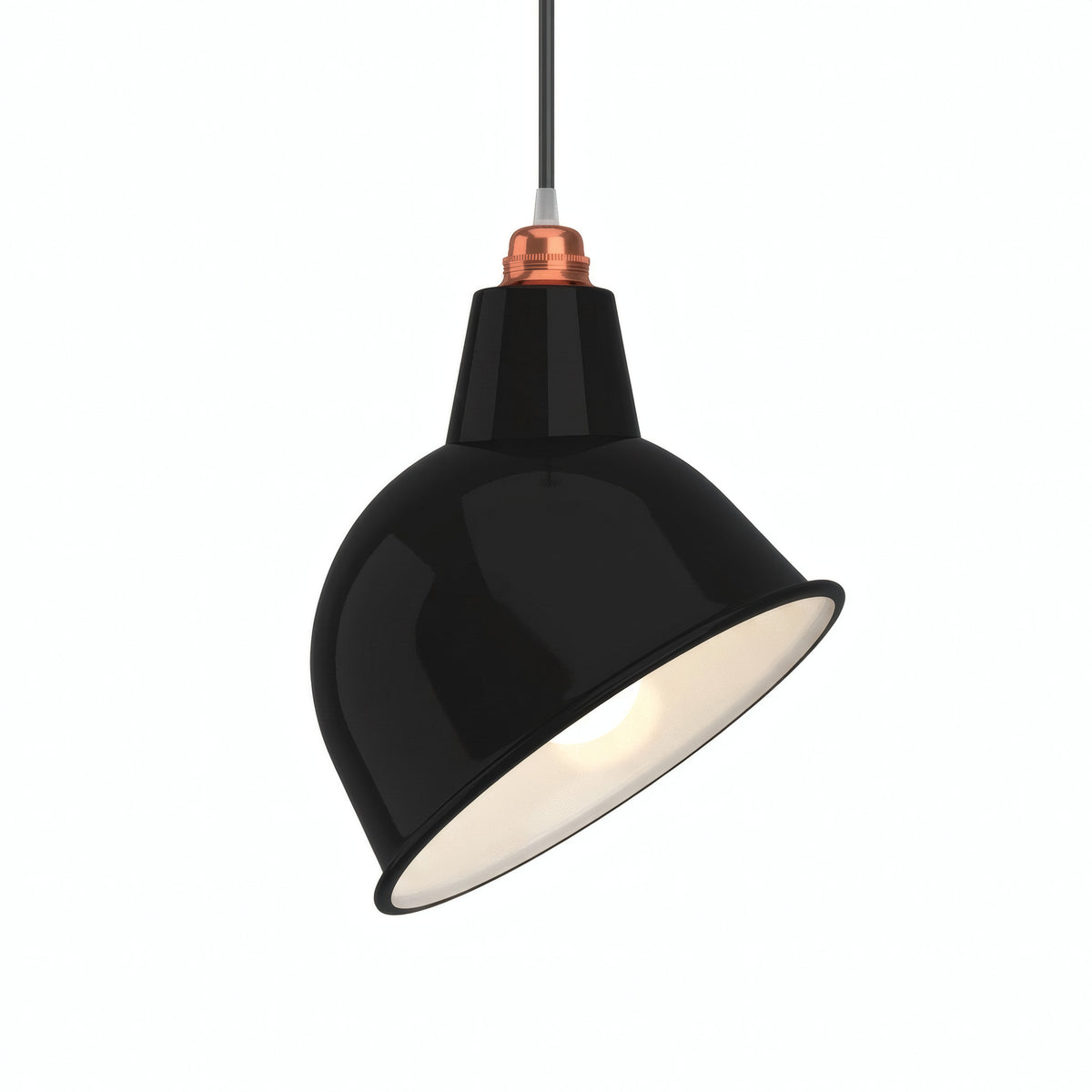 Lampshade with slanted opening Ø 30 cm for E27 socket — Black