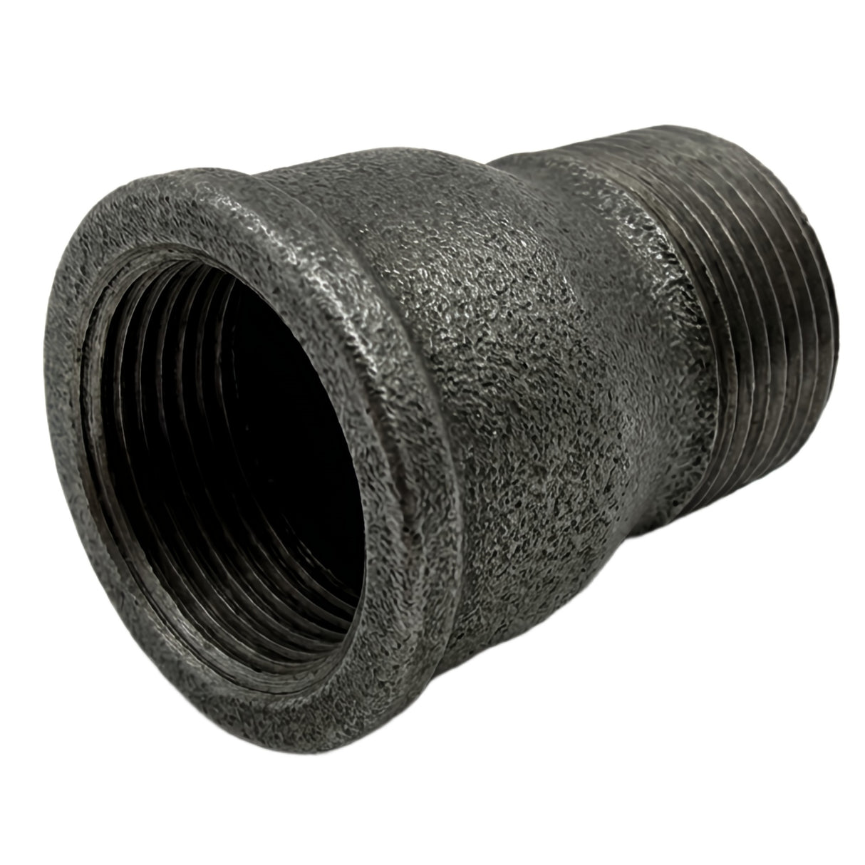 Extension M/F black cast iron - male female extension fitting in black malleable cast iron