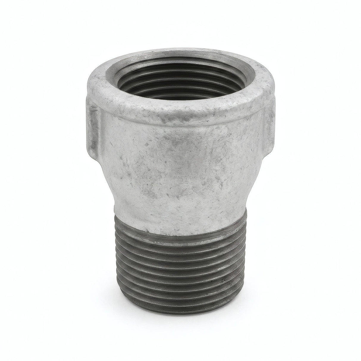 M/F extension in galvanised cast iron - product photo on white background 2