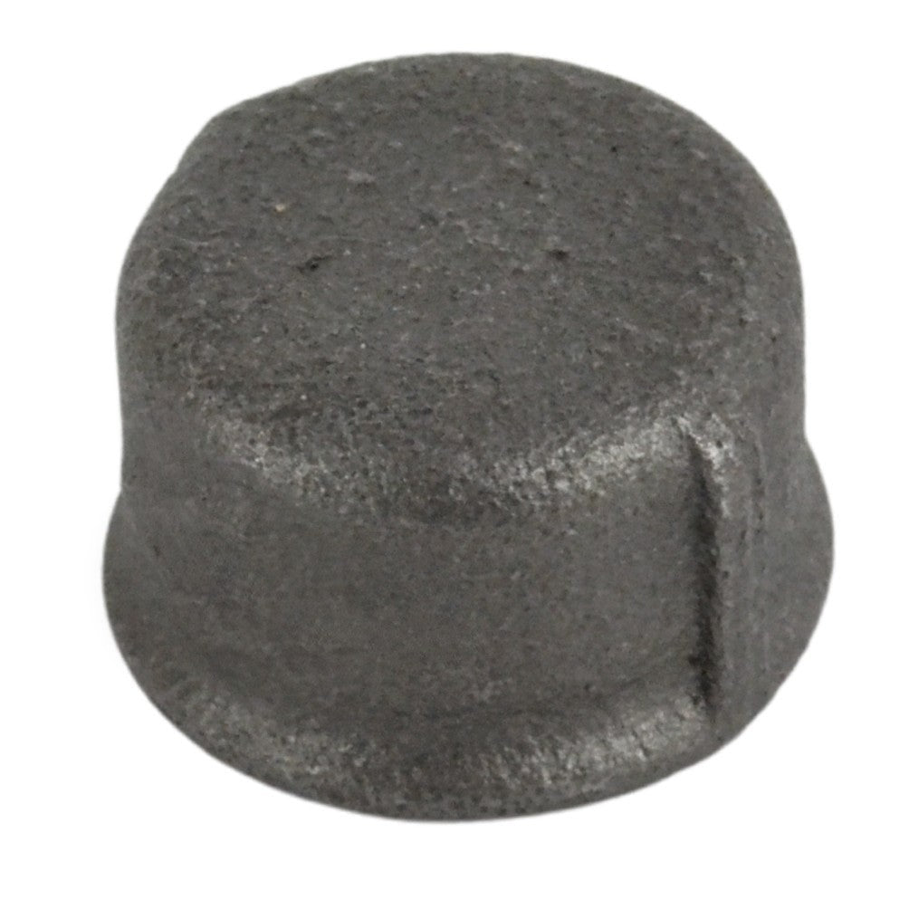 Eco black cast iron female cap - threaded plumbing fitting