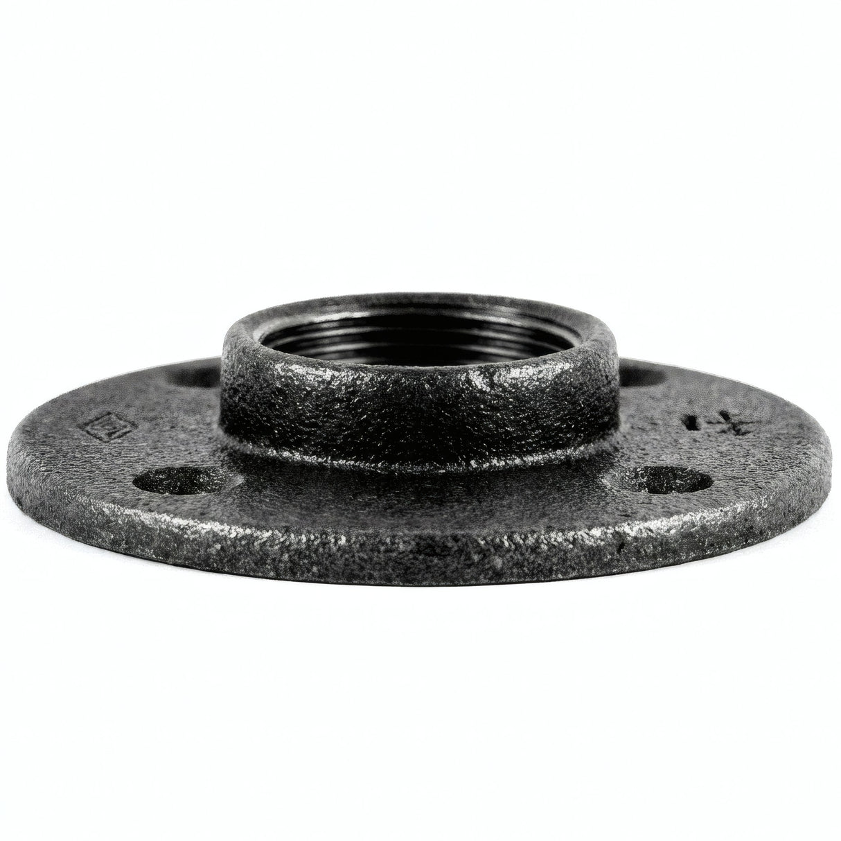 Flange 1''1/4 | 33x42mm large diameter black cast iron - product photo on white background 2