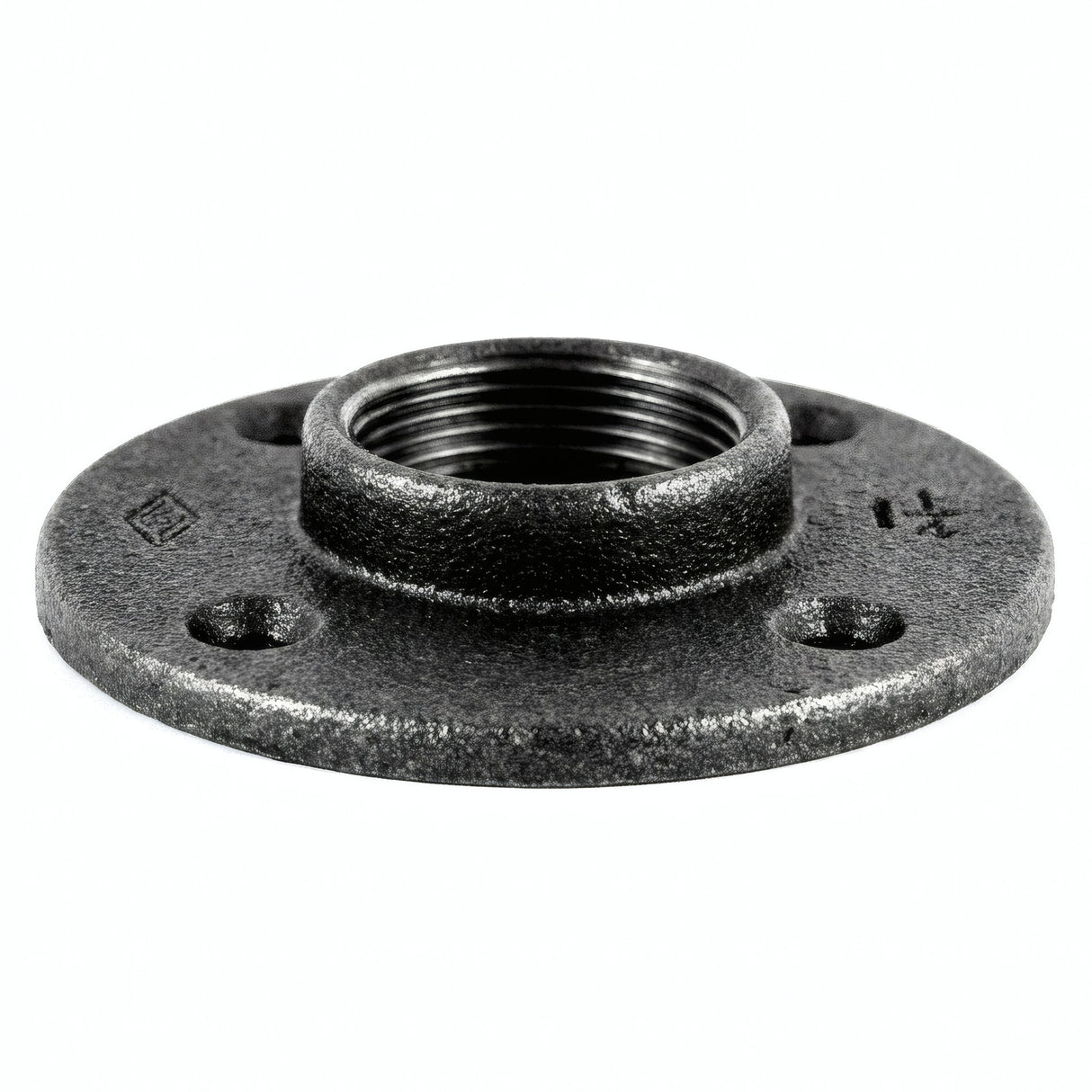 Flange 1''1/4 | 33x42mm large diameter black cast iron - product photo on white background 4