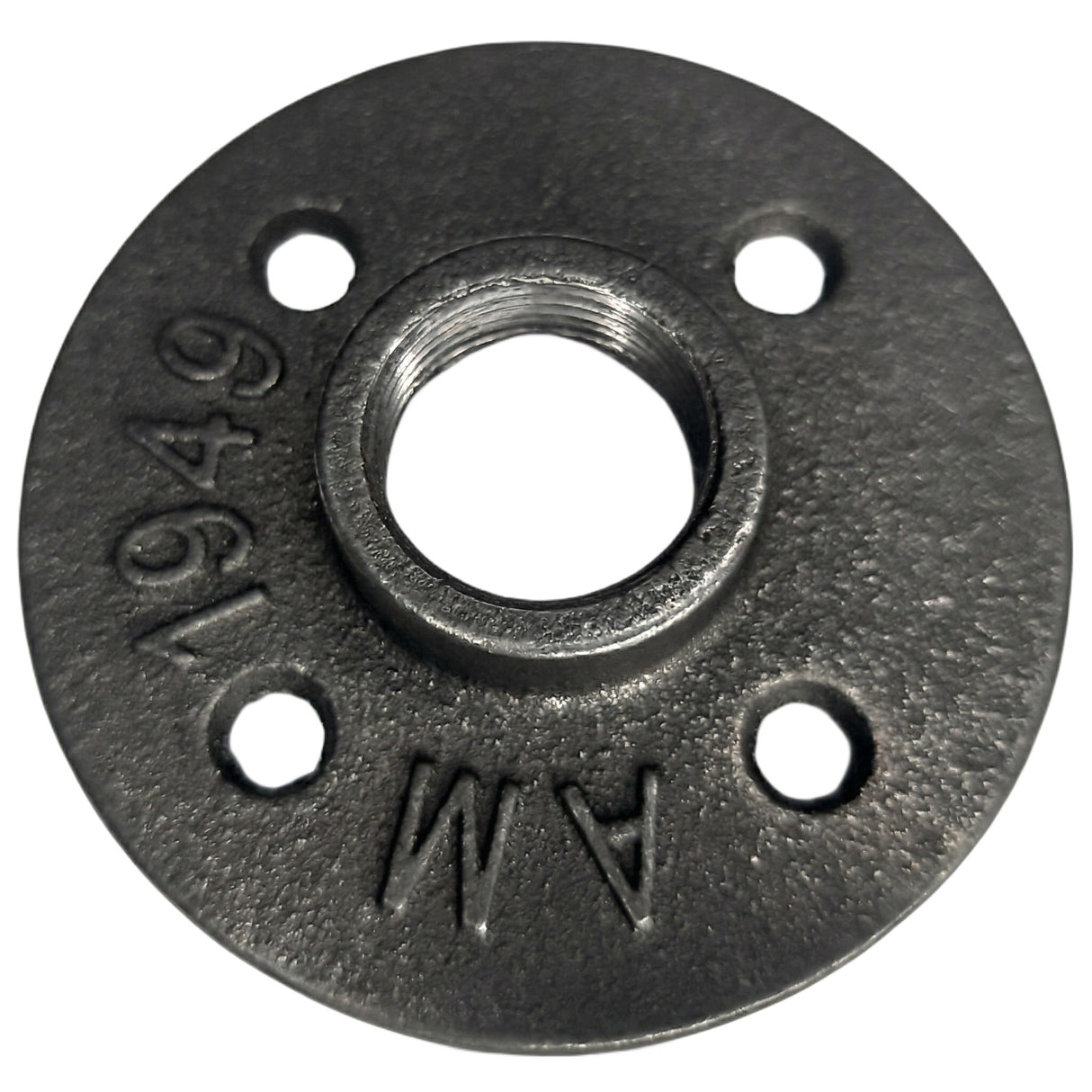 Bride 4 trous 20x27mm fonte noire — vue de face