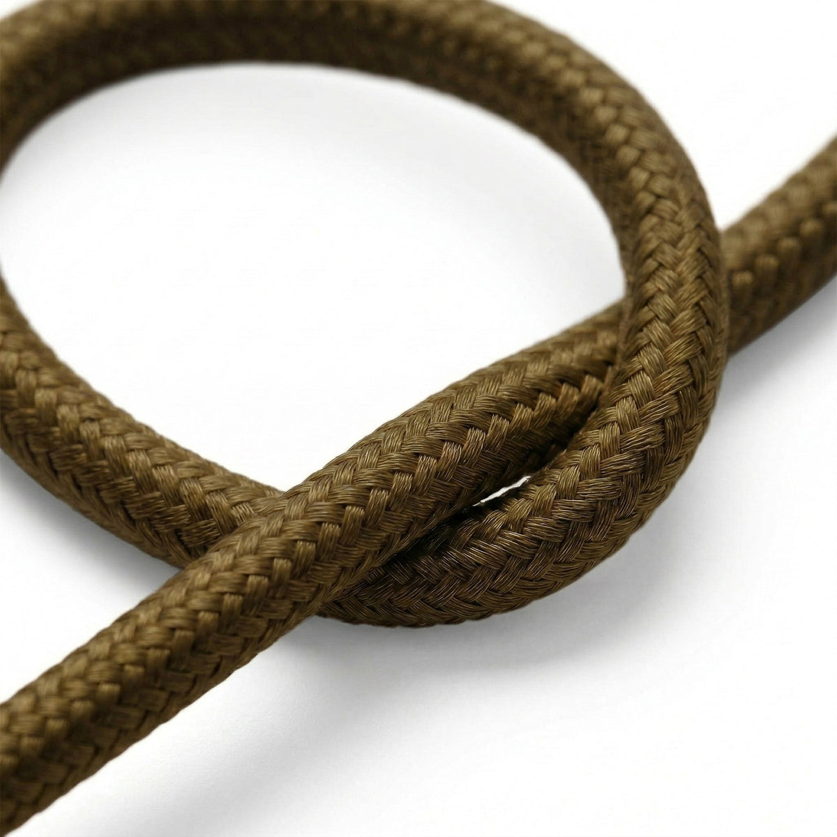 Round cotton fabric cable – Espresso brown