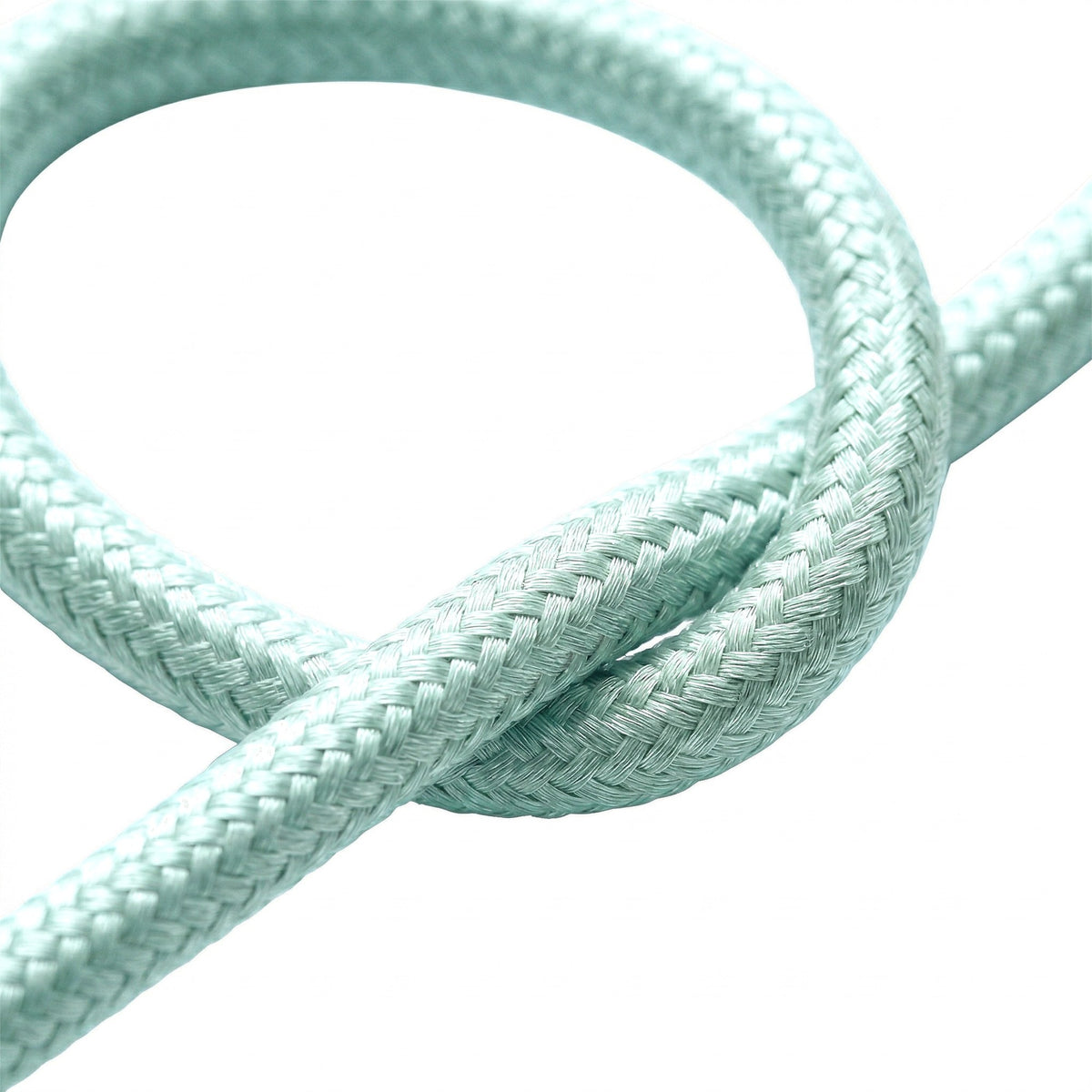 Round cotton fabric cable – Celadon green