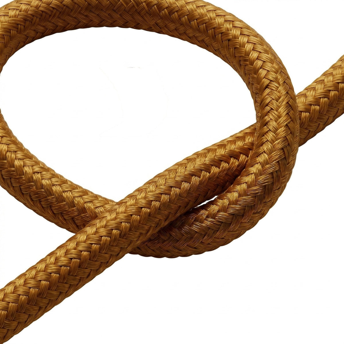 Round silk-effect fabric cable – Amber