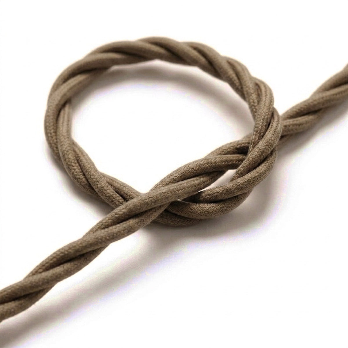 Twisted cotton fabric cable – Dove grey