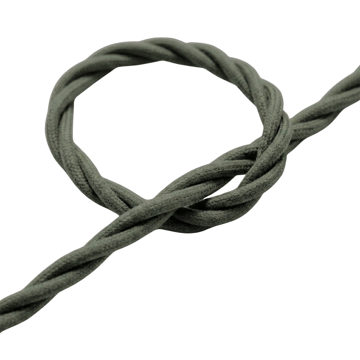 Twisted cotton fabric cable – Sage green