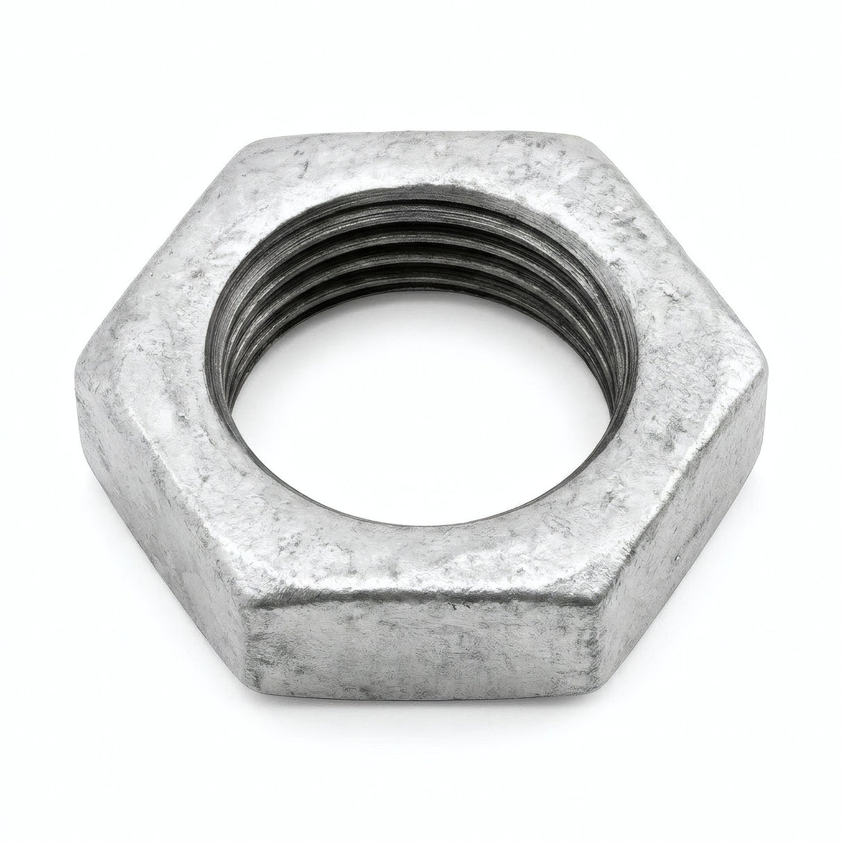 Lock nut in galvanised cast iron - product photo on white background 5