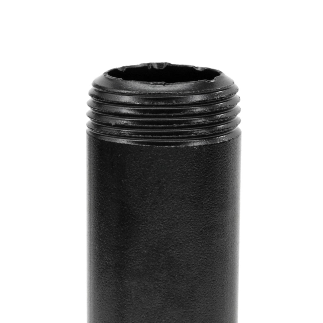 tube fileté peint en noir déco