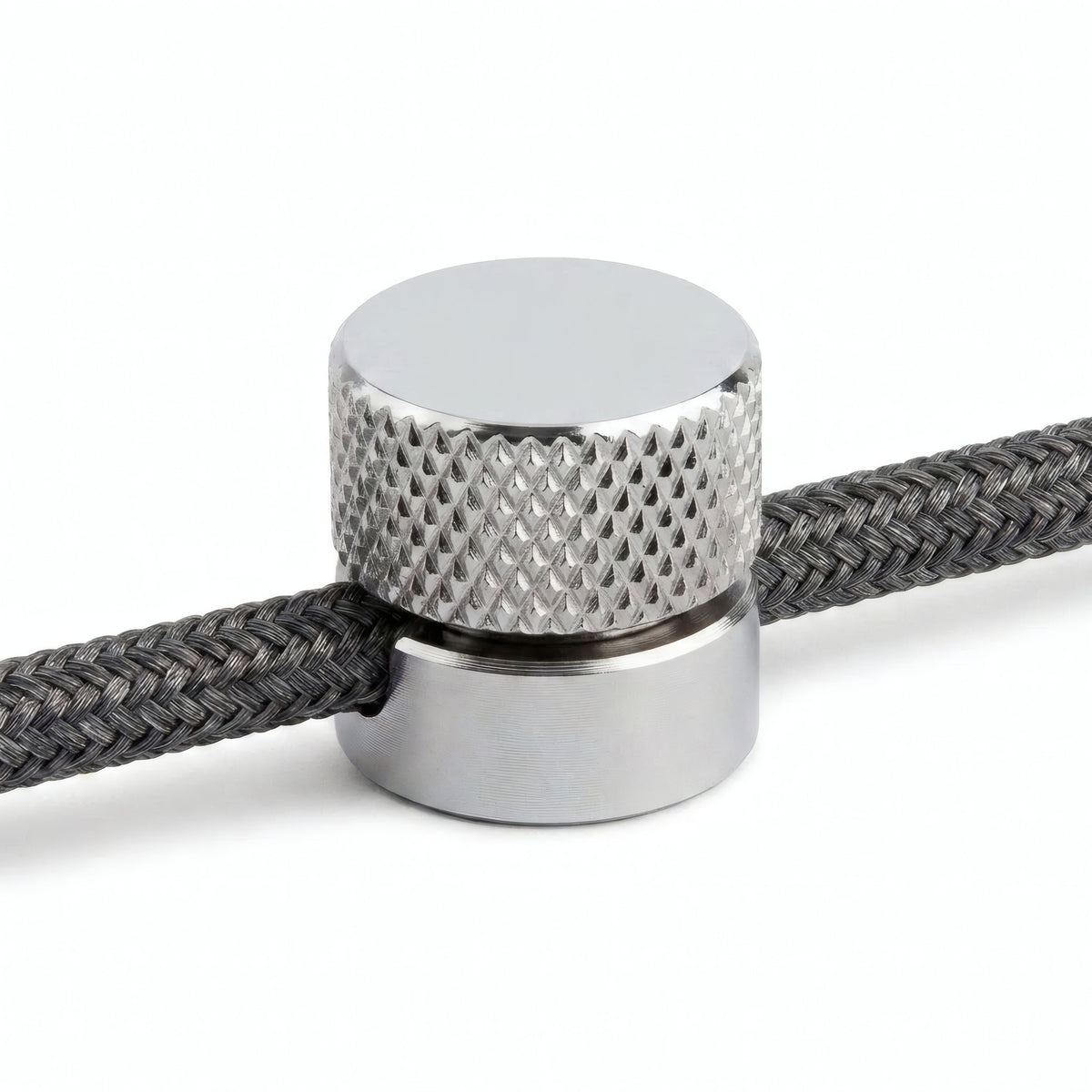 Metal wall-mount cable clip for fabric cable