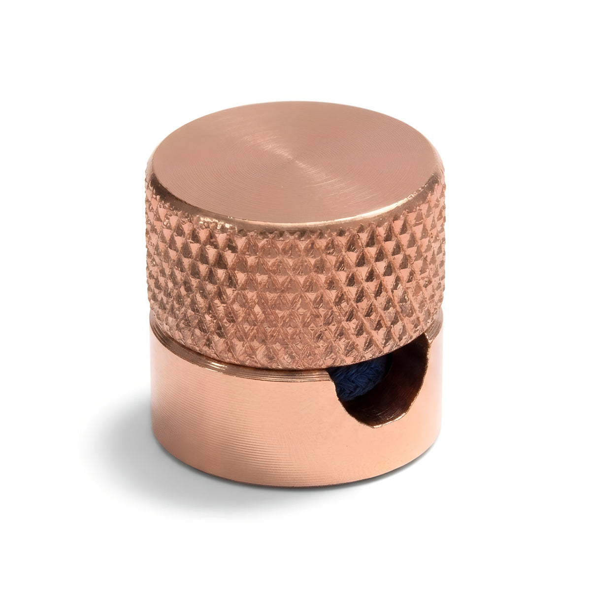 Metal wall-mount cable clip for fabric cable — Copper