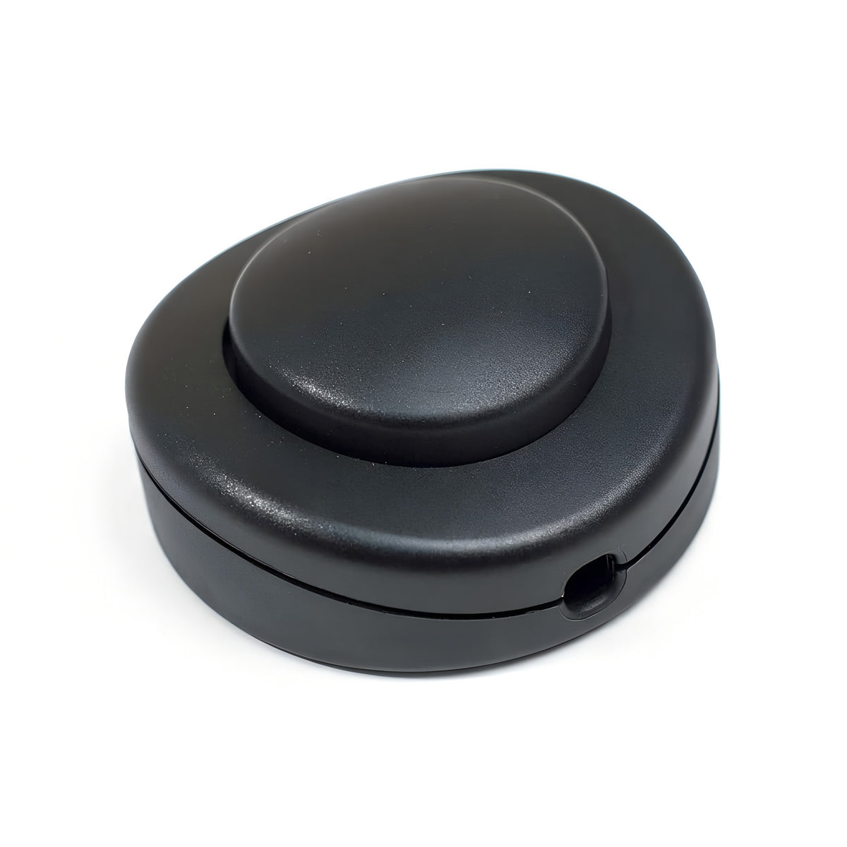 Round single-pole foot switch for floor lamp — Black