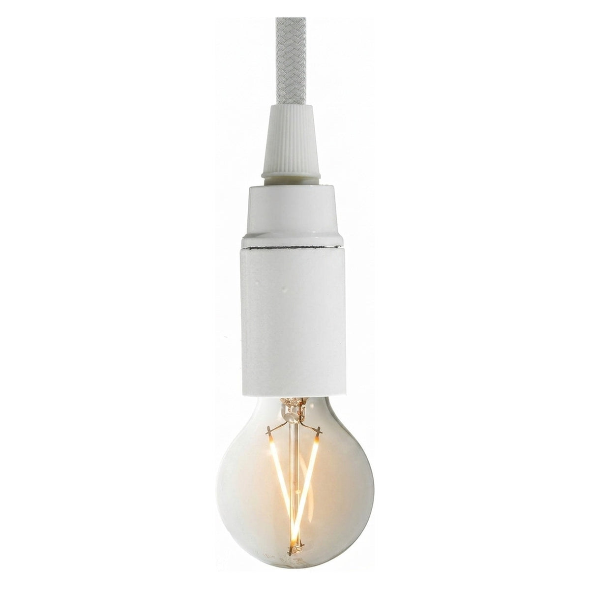 E14 bakelite socket — White
