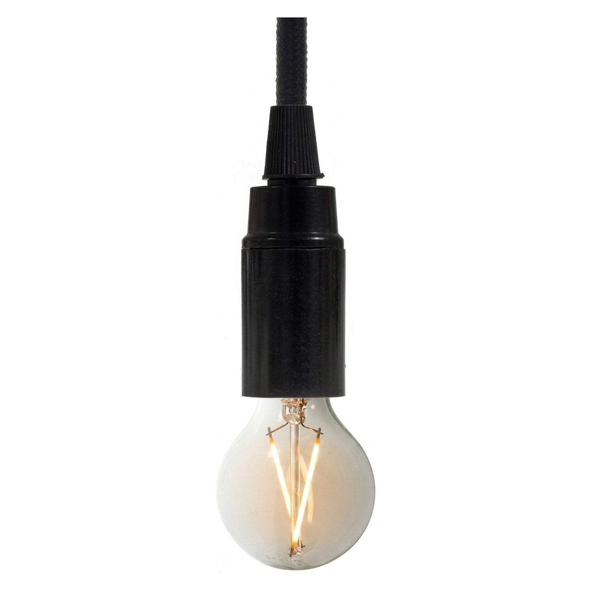 E14 bakelite socket — Black