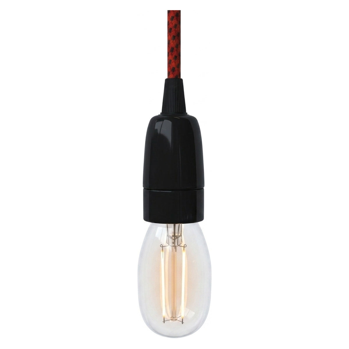 E14 porcelain socket — Black