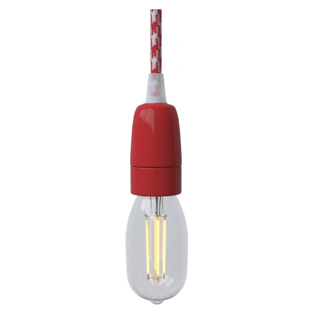 E14 porcelain socket — Red