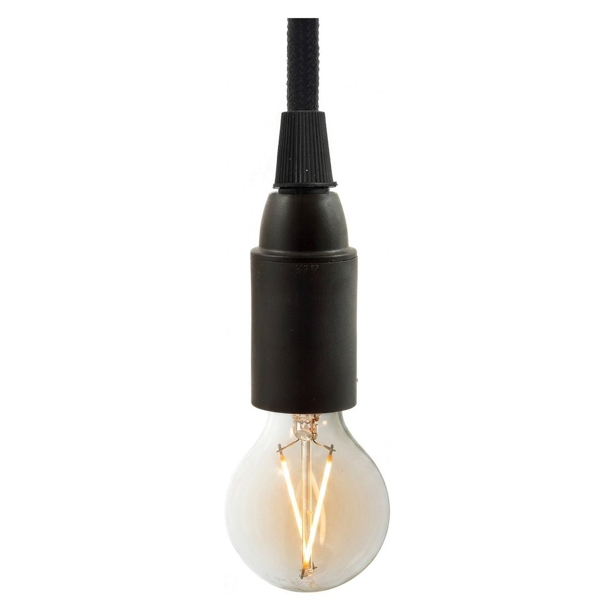 E14 thermoplastic socket — Black