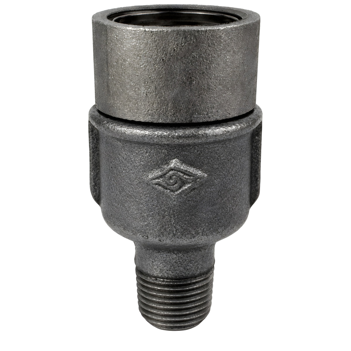 E27 socket kit with ring on 1/2'' (15x21mm) male Eco black malleable iron fitting