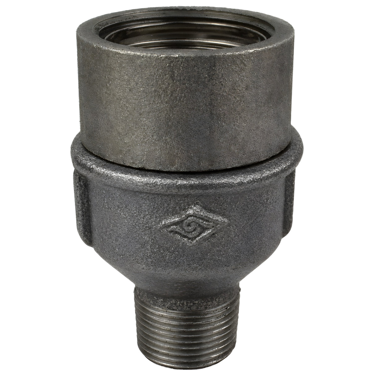 E27 socket kit with ring on male Eco black malleable iron fitting
