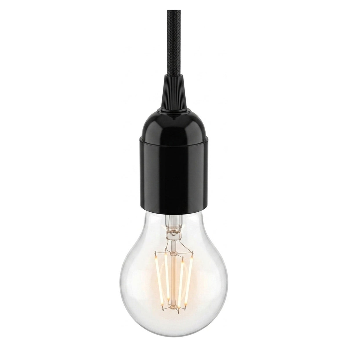 E27 bakelite socket — Black