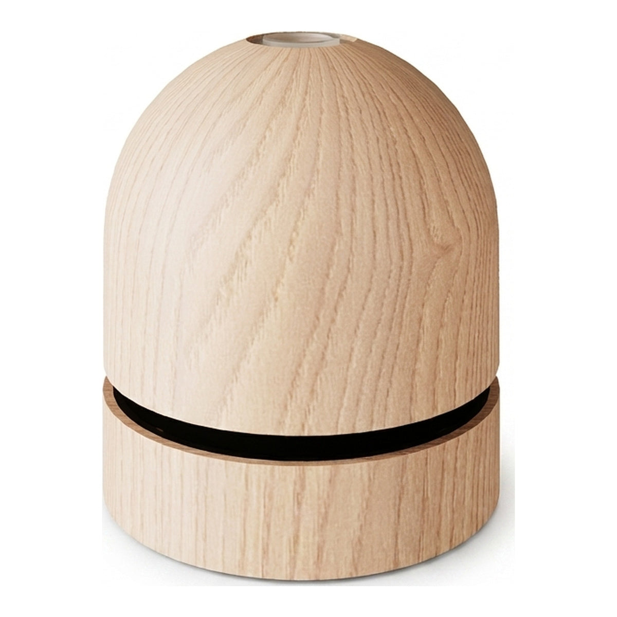 E27 threaded semi-spherical wood socket for lampshade