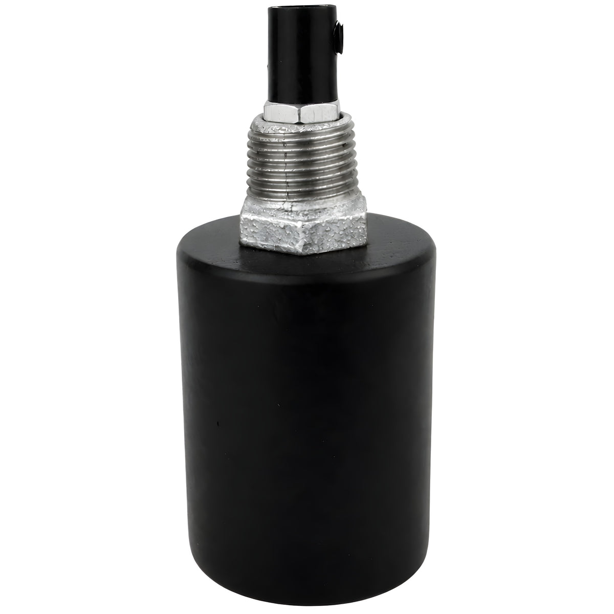 E27 black wood socket kit on 1/2'' (15x21mm) male galvanized cast iron fitting