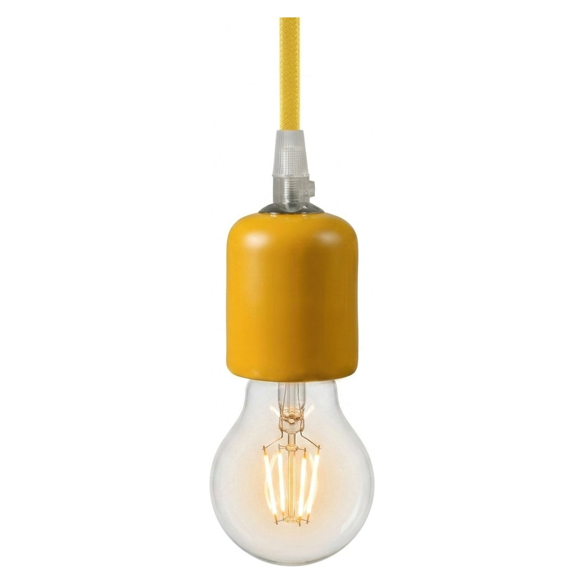 E27 ceramic socket — Yellow