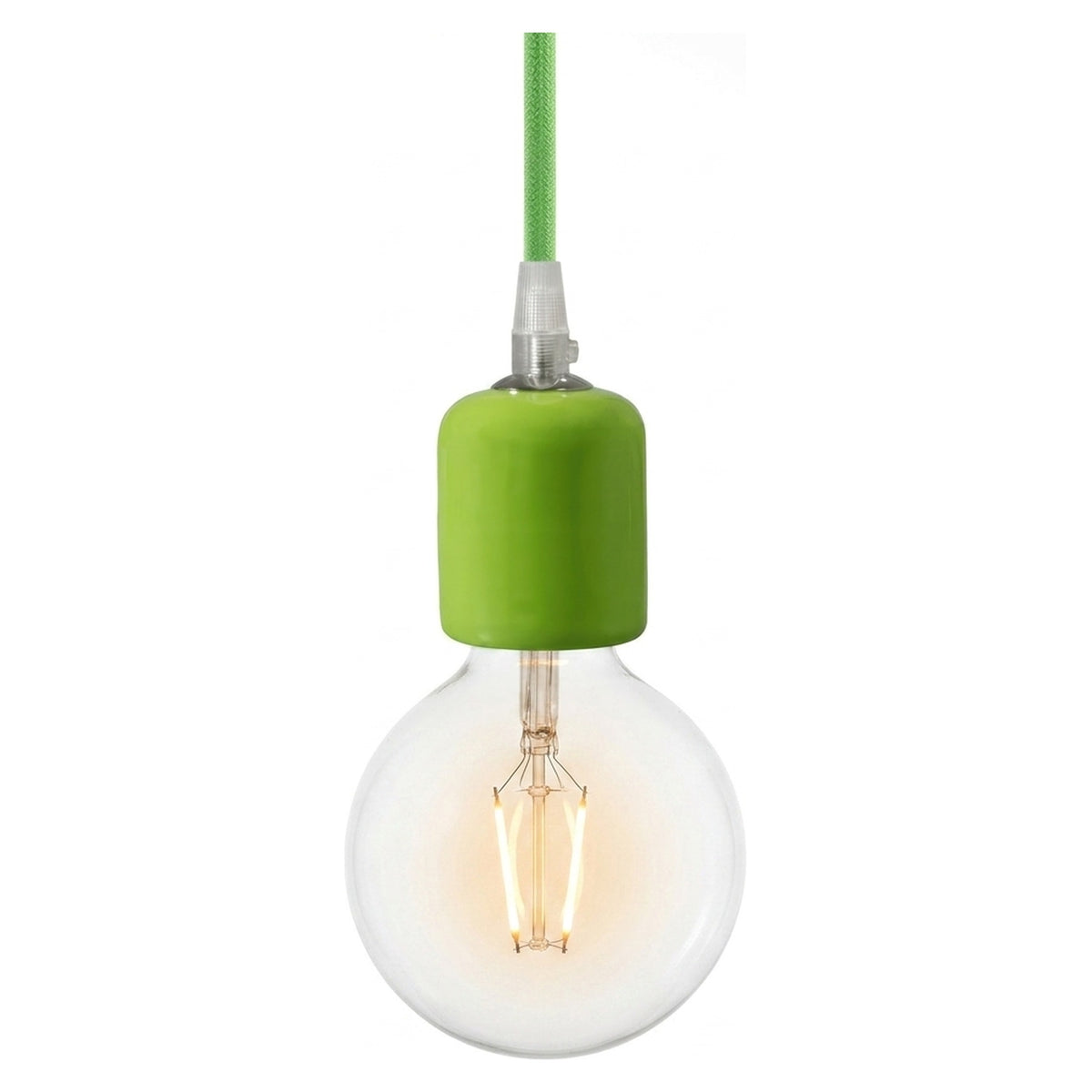 E27 ceramic socket — Pistachio green