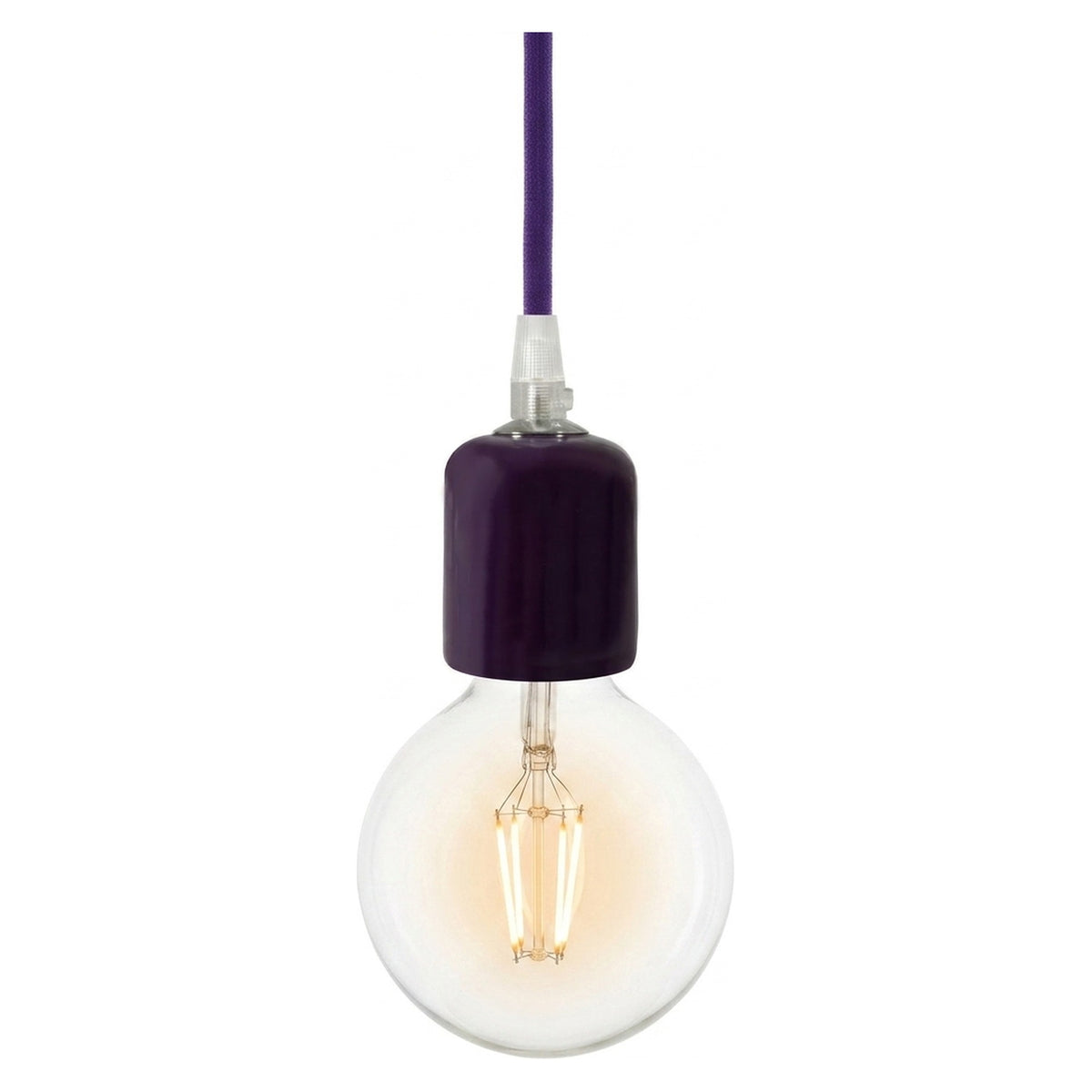 E27 ceramic socket — Purple