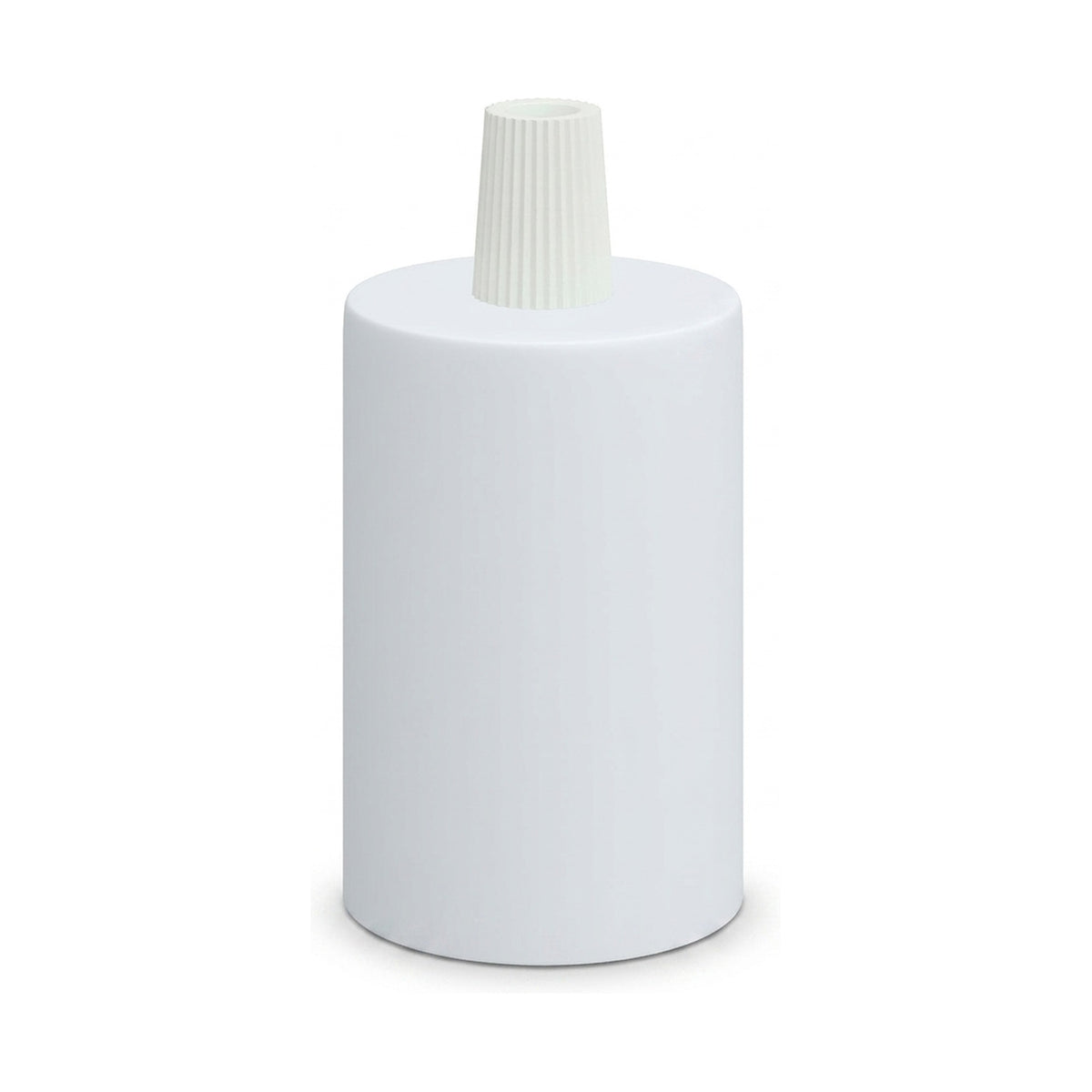 E27 cylindrical metal socket — Conical plastic / Matt white