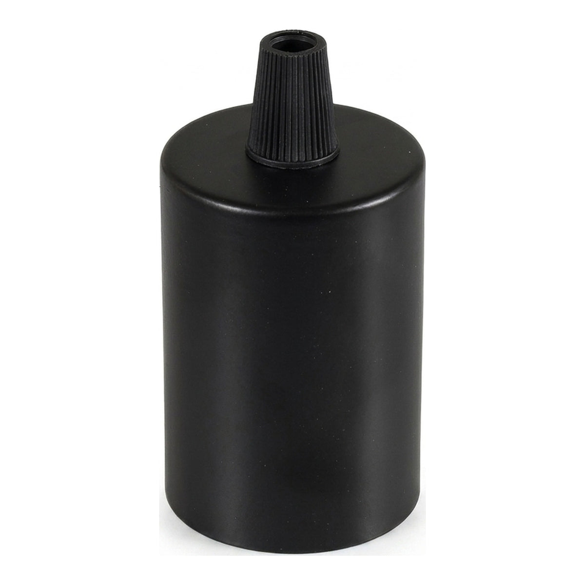 E27 cylindrical metal socket — Conical plastic / Black