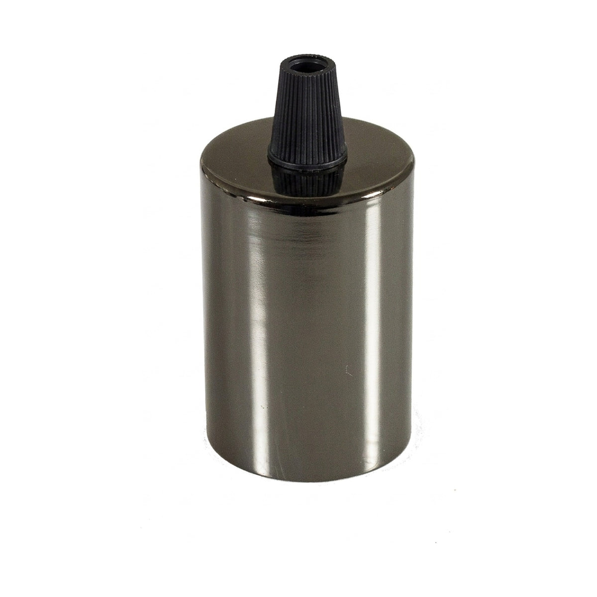 E27 cylindrical metal socket — Conical plastic / Black pearl
