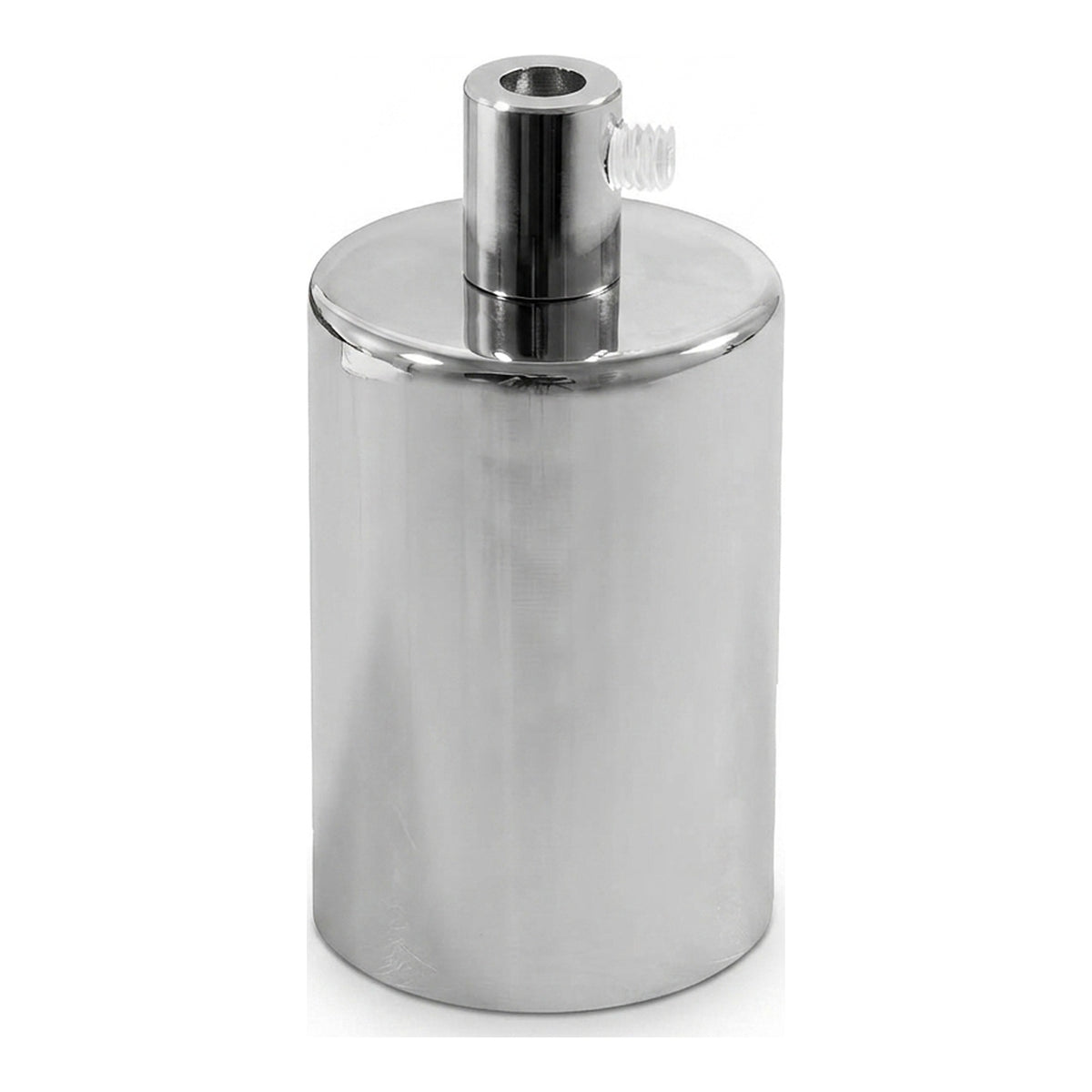 E27 cylindrical metal socket — Cylindrical metal / Chrome