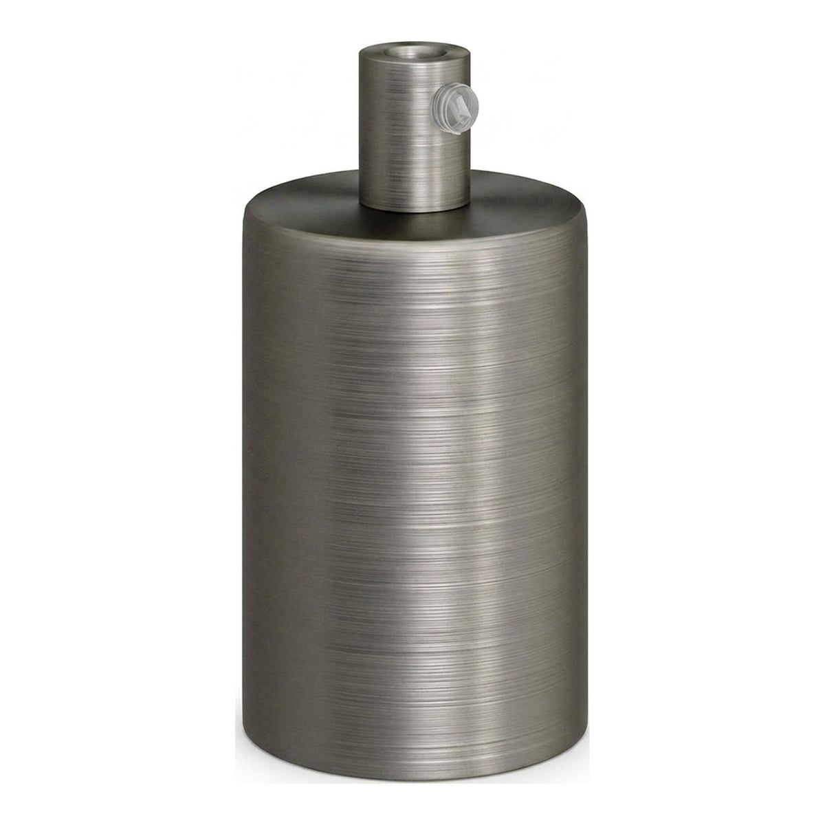 E27 cylindrical metal socket — Cylindrical metal / Satin titanium