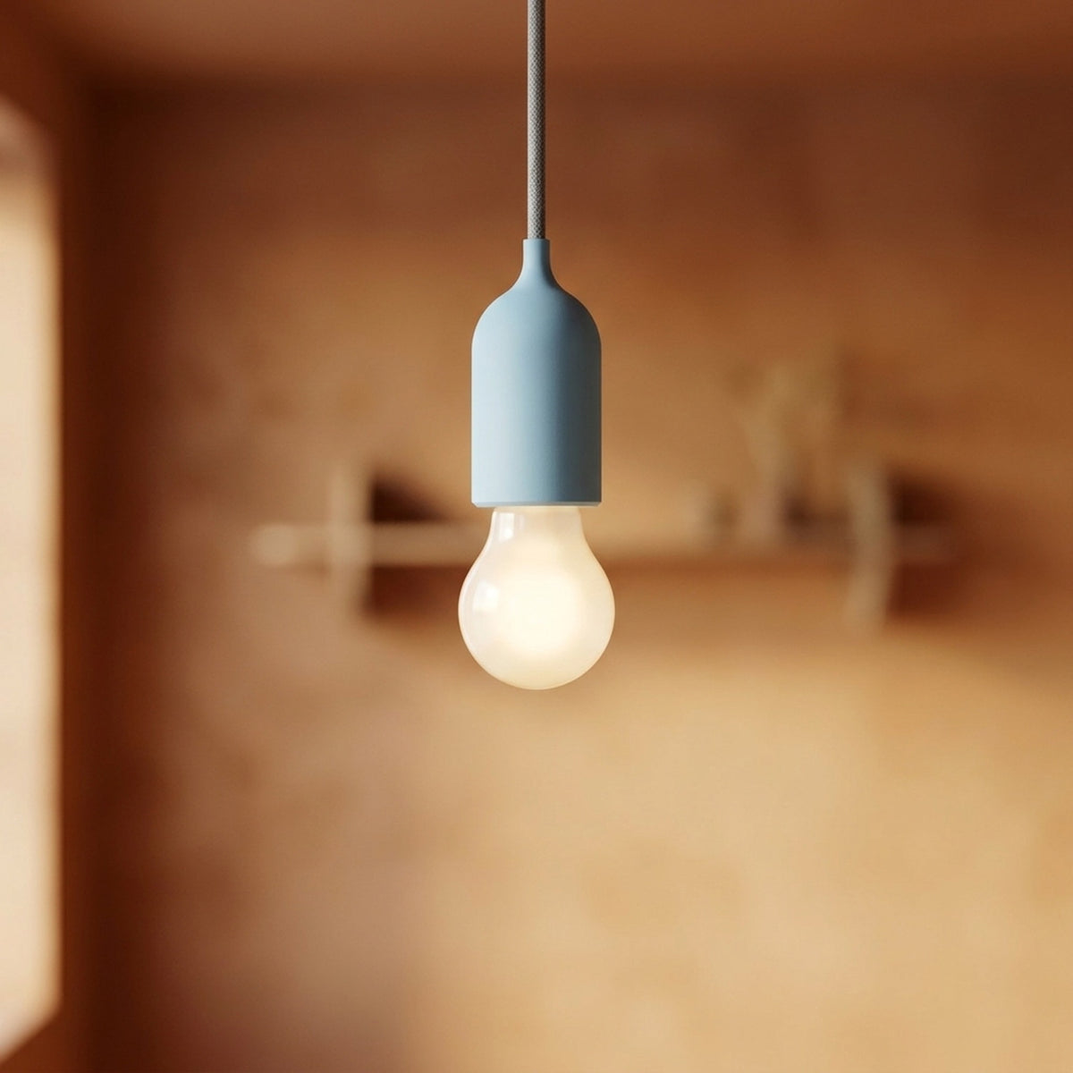 E27 outdoor silicone socket kit in pastel colours — Sky blue
