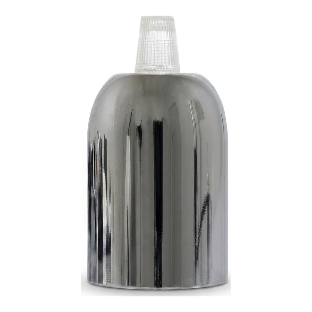 E27 hemispherical metal socket — Chrome