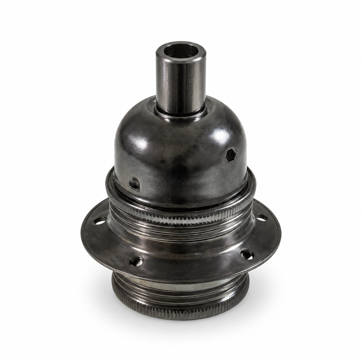 Metal E27 socket kit with two shade rings — black pearl — view 2