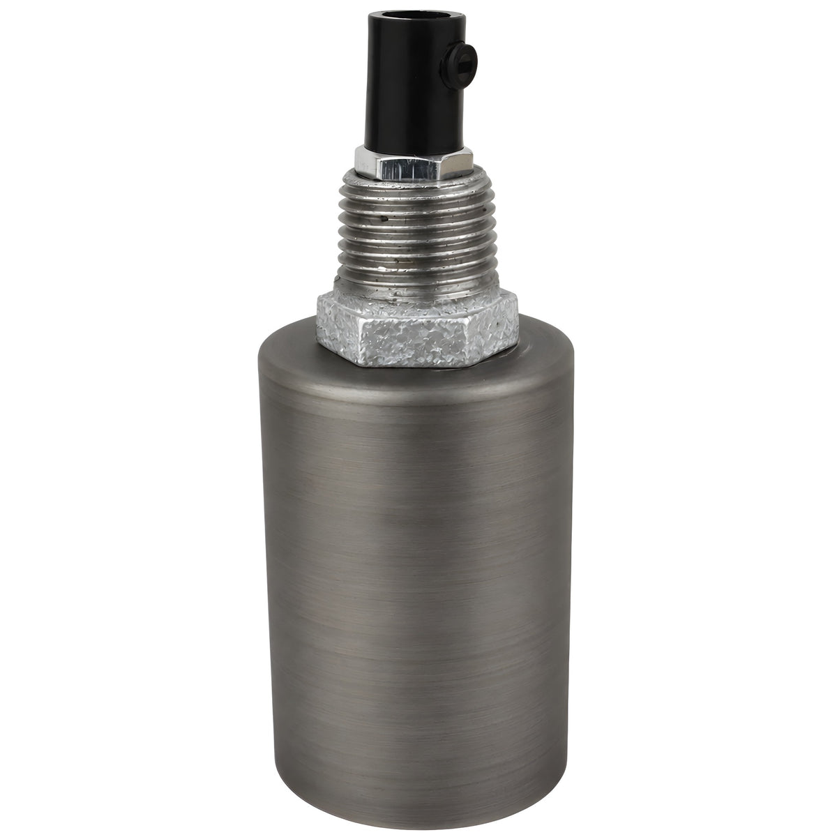 E27 smooth grey metal socket kit on 1/2'' (15x21mm) male galvanized cast iron fitting