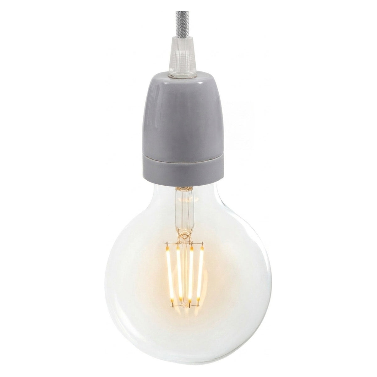 E27 porcelain socket — Grey