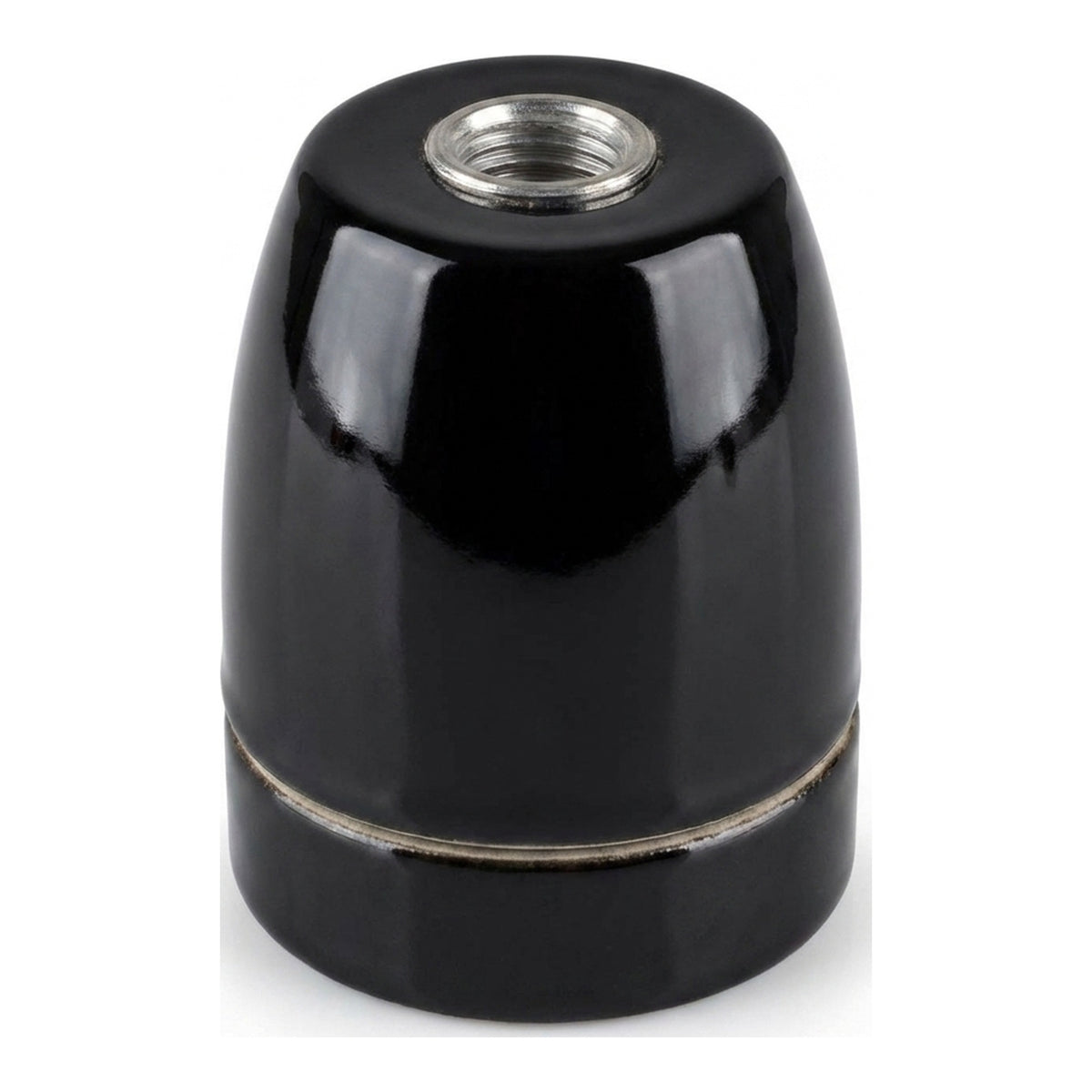 E27 porcelain socket — Black