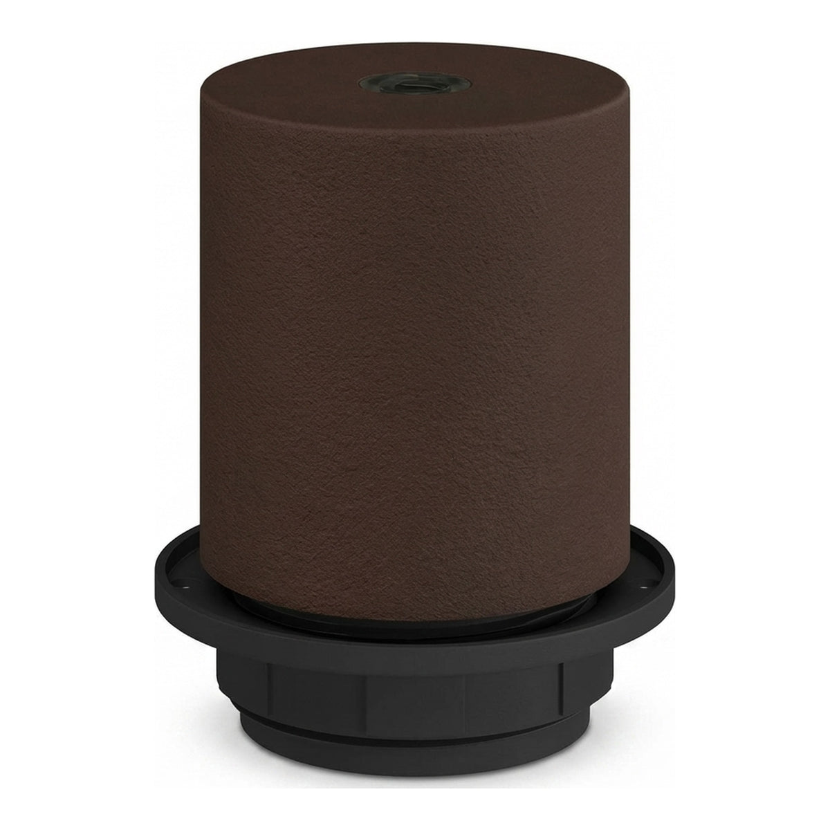 E27 half-threaded metal socket — Painted dark rust