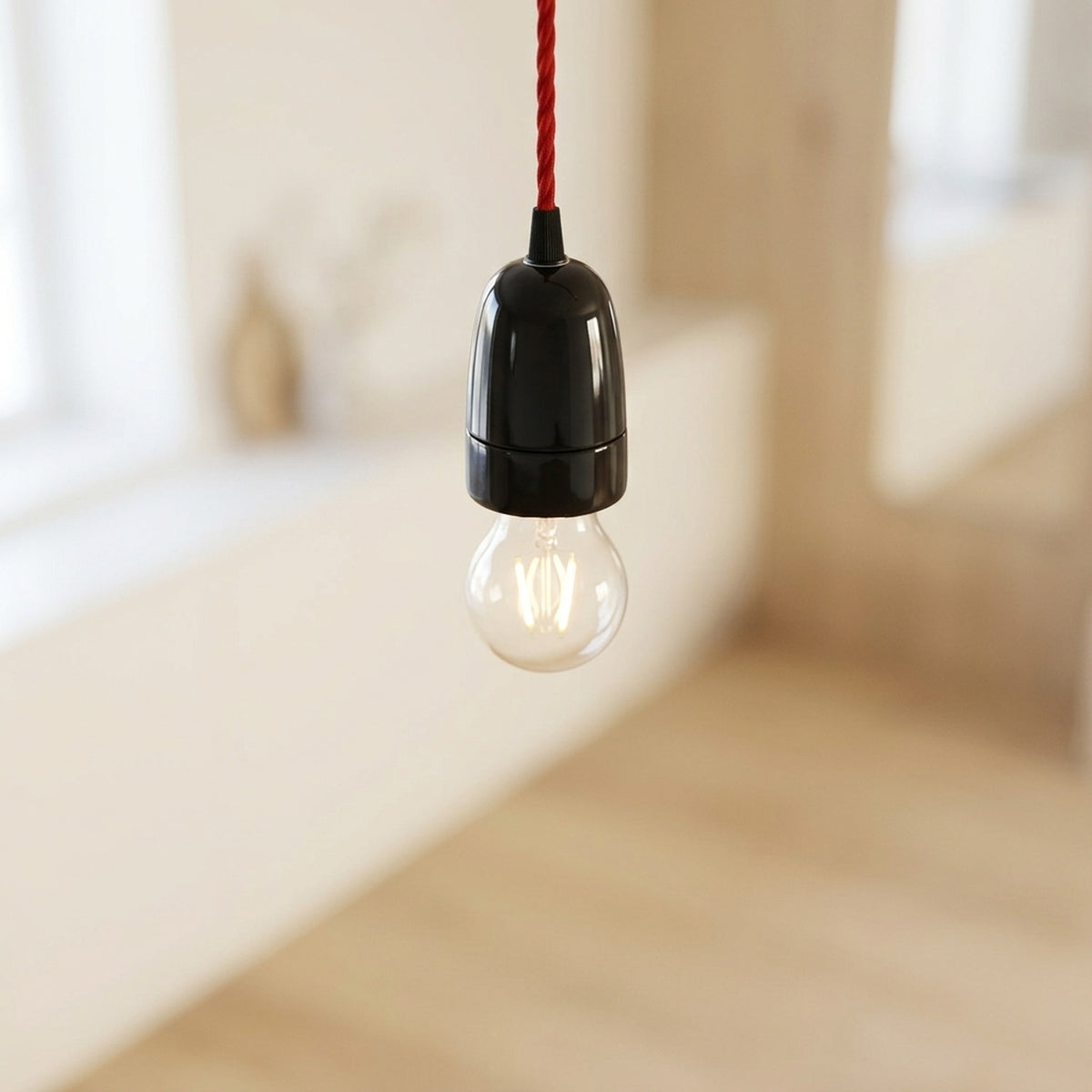 E40 porcelain socket — Black
