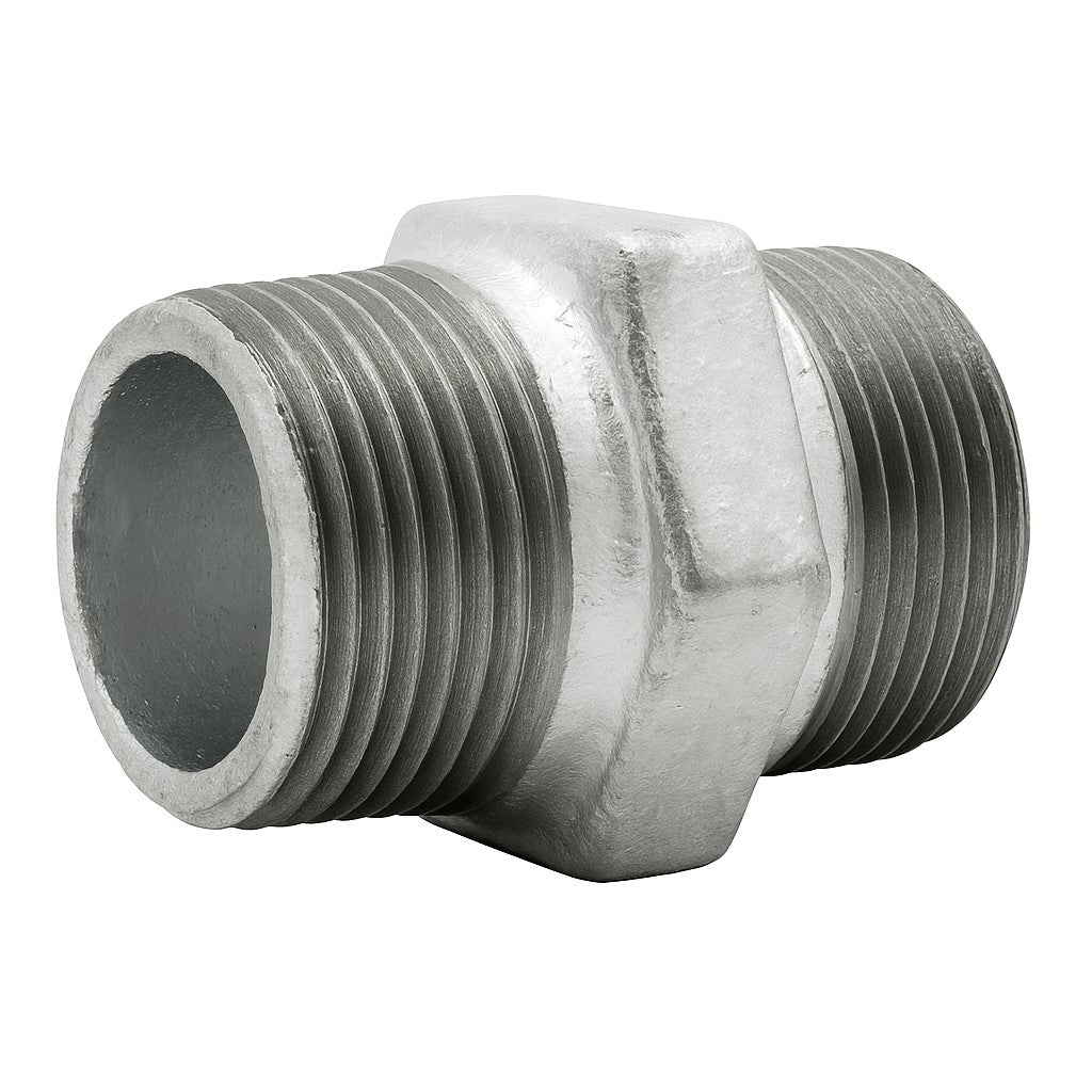 Mamelon égale droite/gauche galvanisé en fonte