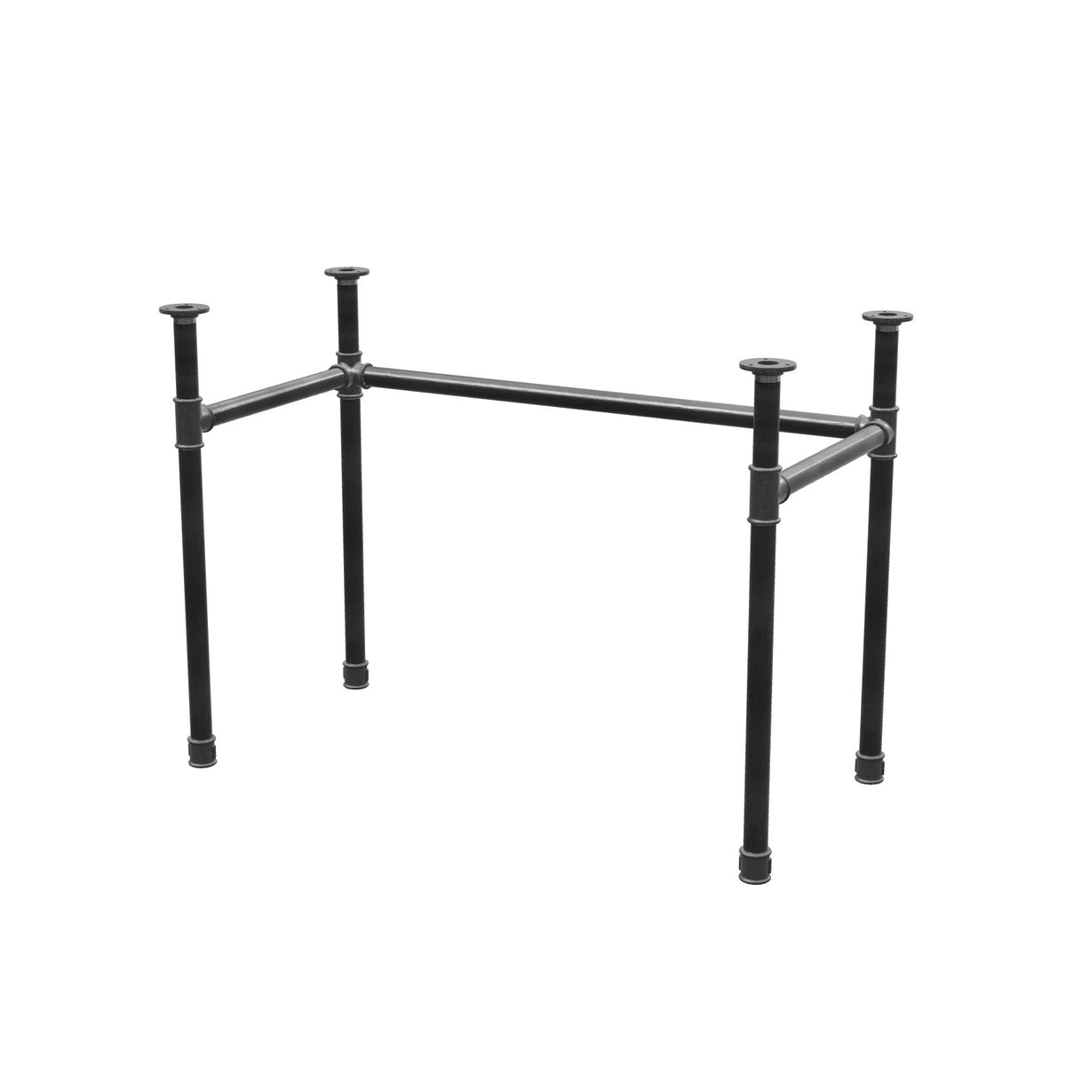 Desk base, U-frame, cast iron and steel Ø 34 mm, 102 × 52 cm, height 72 cm